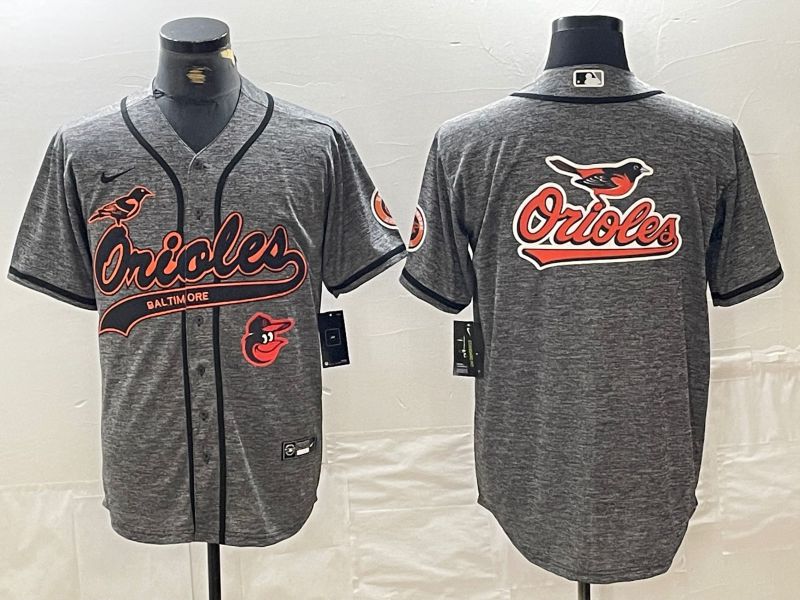 Men Baltimore Orioles Blank Grey Jointly 2024 Nike MLB Jersey style 6->chicago bulls->NBA Jersey